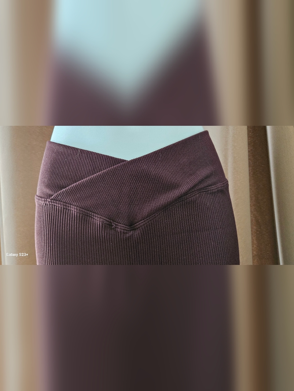 B|Fit Ribbed Compression Set – Plum/Brown - Picture 4 of 6